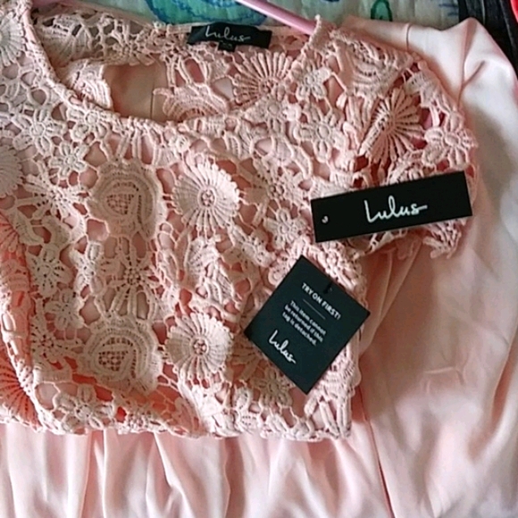 Lulus Soft Pink Dress. - Picture 5 of 7